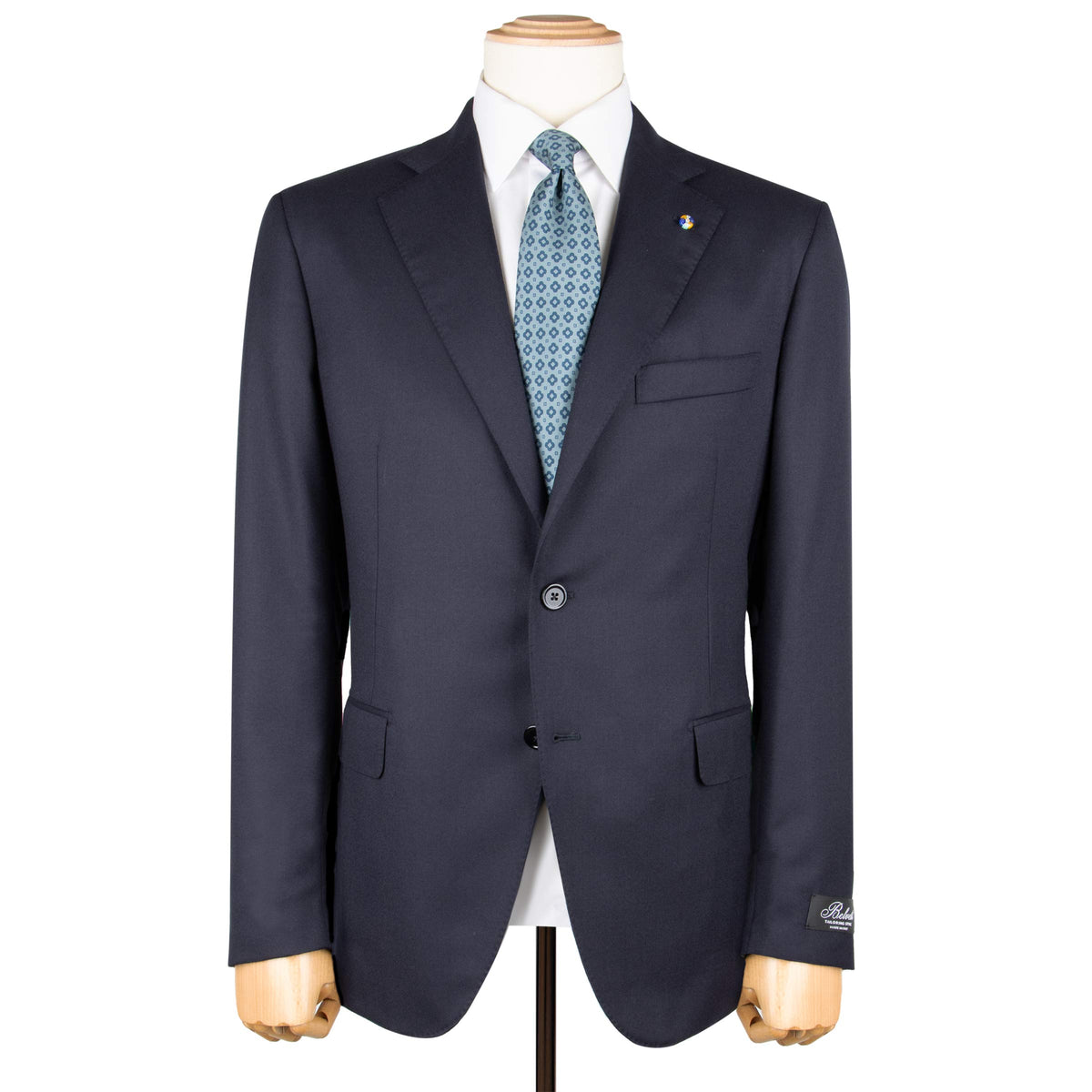 Belvest - Navy 'Natural Soft' Handcrafted Super 120s Wool Suit SUITS Belvest