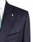 Belvest - Navy 'Natural Soft' Handcrafted Super 120s Wool Suit SUITS Belvest