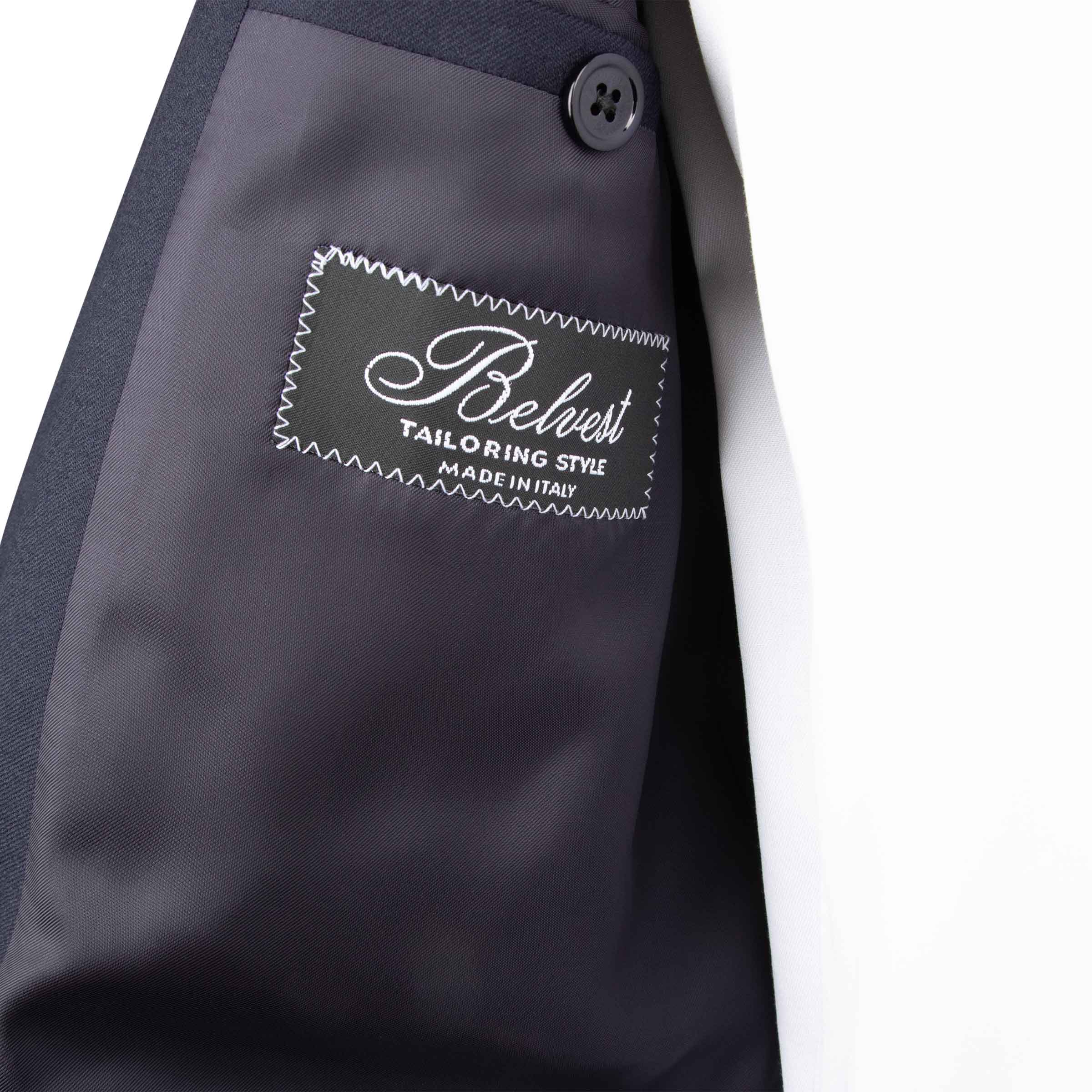 Belvest - Navy &#39;Natural Soft&#39; Handcrafted Super 120s Wool Suit SUITS Belvest