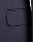 Belvest - Navy 'Natural Soft' Handcrafted Super 120s Wool Suit SUITS Belvest