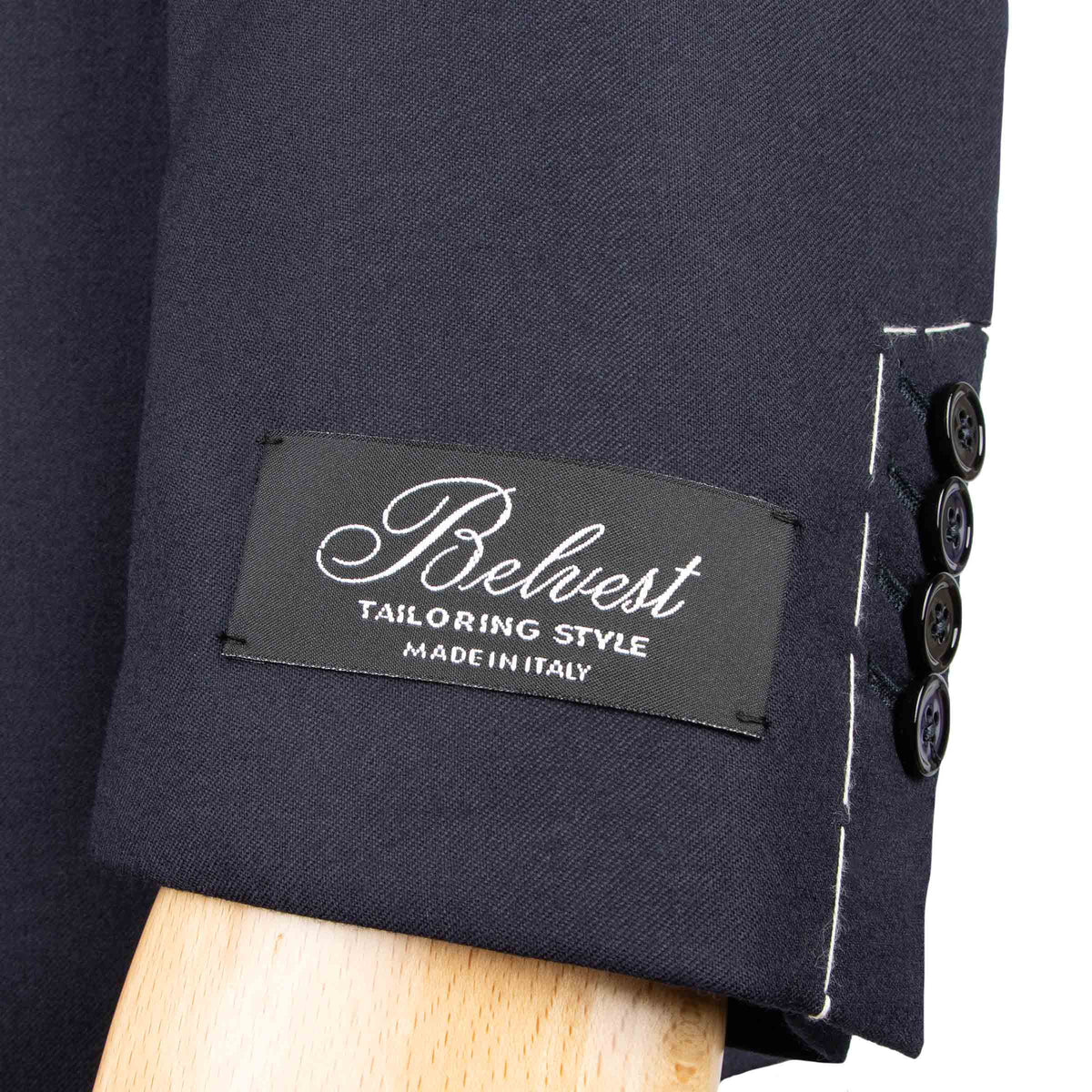 Belvest - Navy 'Natural Soft' Handcrafted Super 120s Wool Suit SUITS Belvest