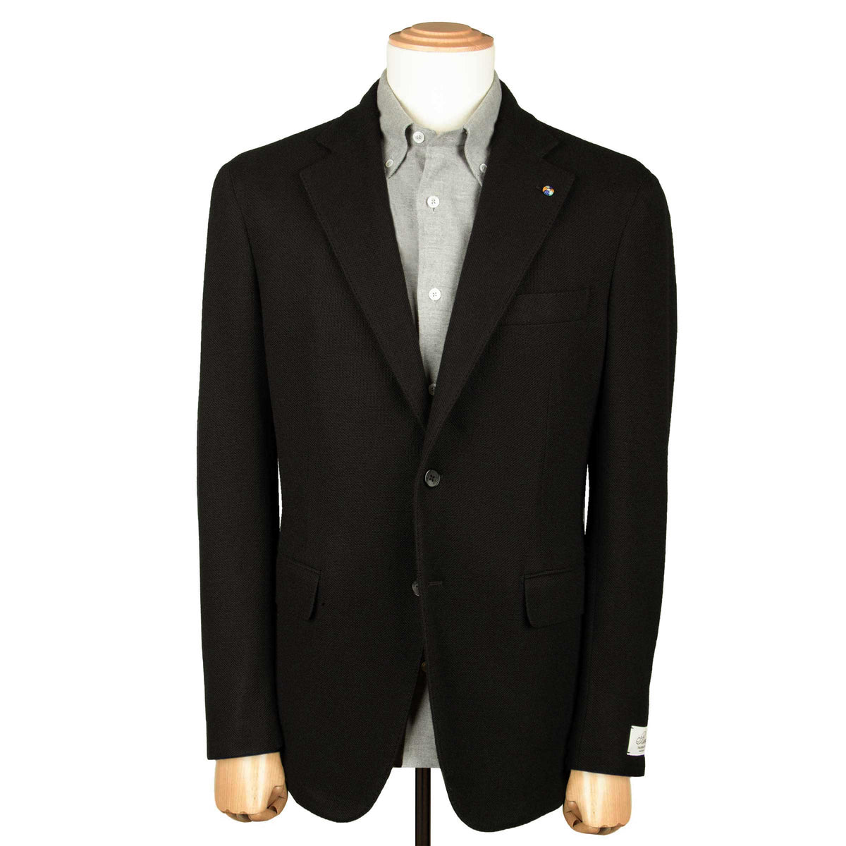 Belvest - Black 'Jacket in a Box' Pure Cashmere Jersey Jacket JACKETS Belvest