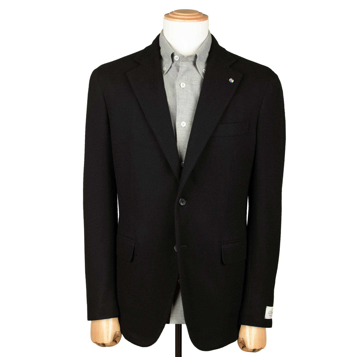 Belvest - Black 'Jacket in a Box' Pure Cashmere Jersey Jacket JACKETS Belvest
