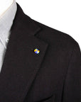 Belvest - Black 'Jacket in a Box' Cashmere Jersey Jacket JACKETS Belvest