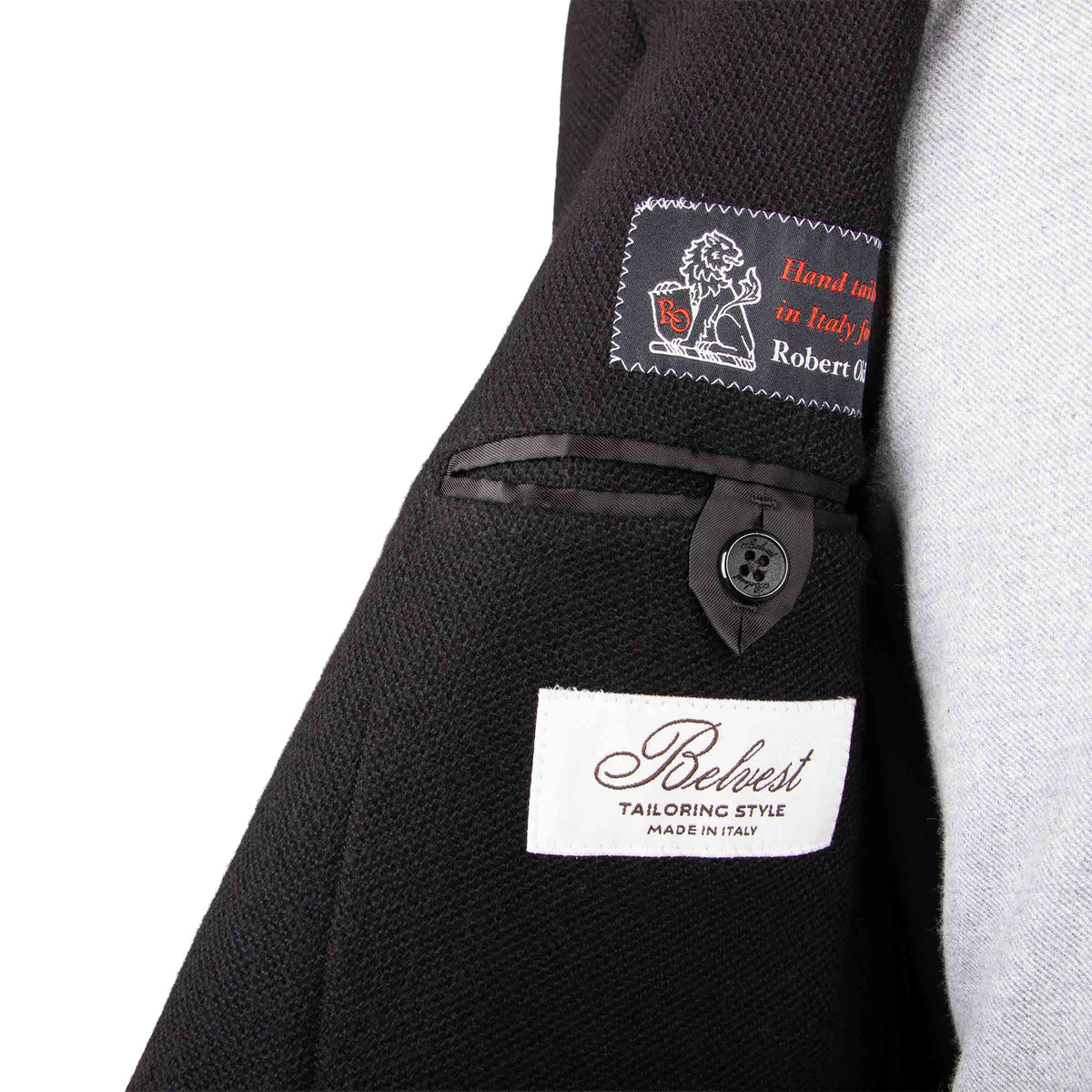 Belvest - Black 'Jacket in a Box' Cashmere Jersey Jacket JACKETS Belvest