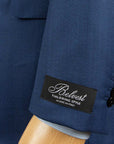 Belvest - Blue Herringbone 'CEO' Handcrafted Pure Wool Suit