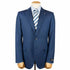 Belvest - Blue Herringbone 'CEO' Handcrafted Pure Wool Suit SUITS Belvest