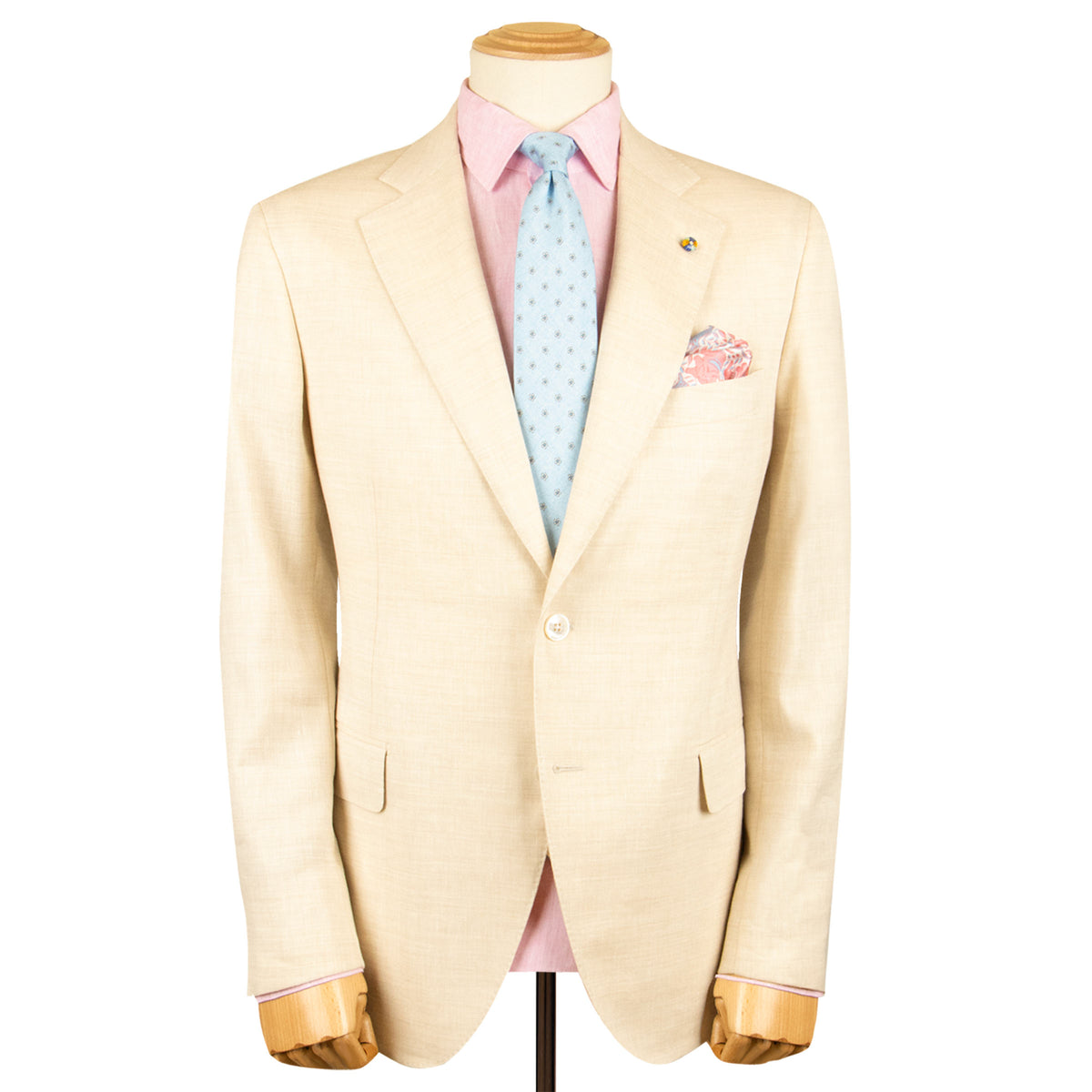 Belvest - Beige 'Natural Soft' Wool & Linen Suit SUITS Belvest