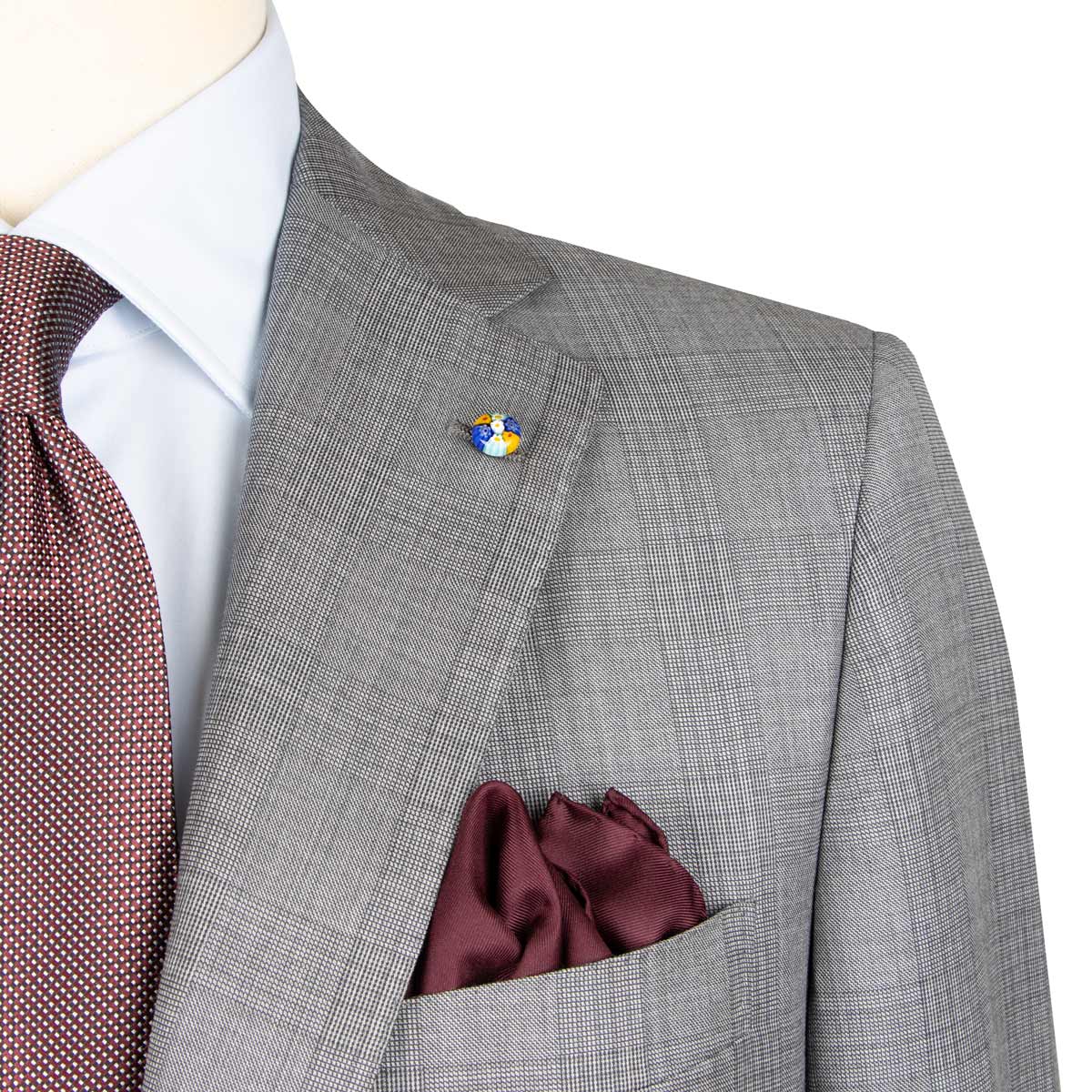Belvest - Grey Check 'CEO' Handcrafted Pure Wool Suit SUITS Belvest