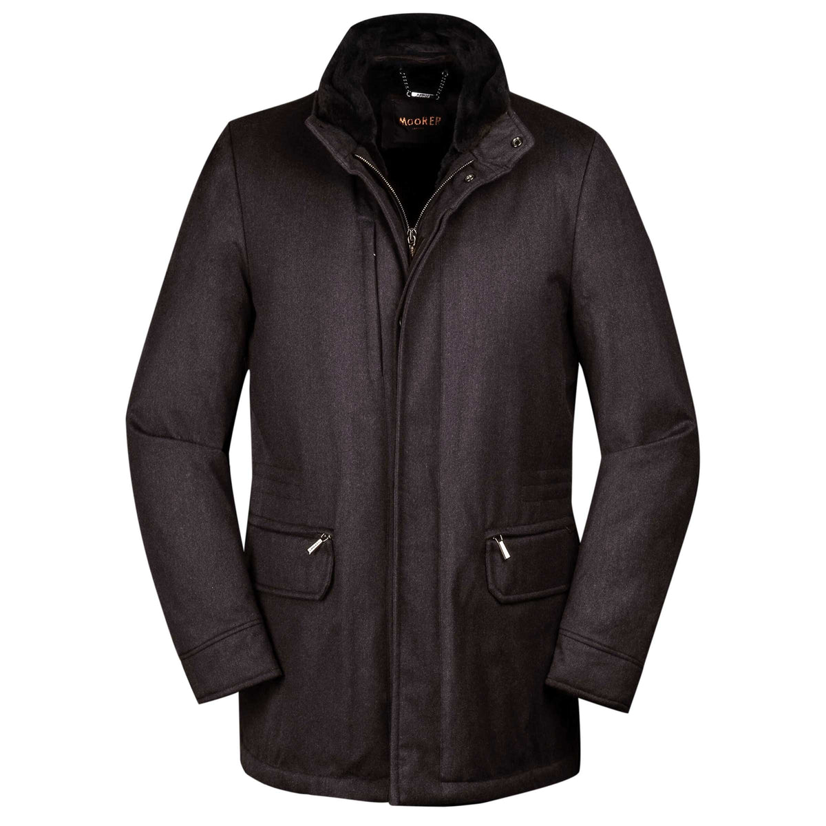 Moorer - Brown 'Bernier' Cashmere Fur-lined and Down-filled Jacket OVERCOATS MooRER