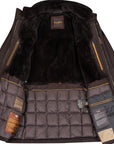 Moorer - Brown 'Bernier' Cashmere Fur-lined and Down-filled Jacket OVERCOATS MooRER
