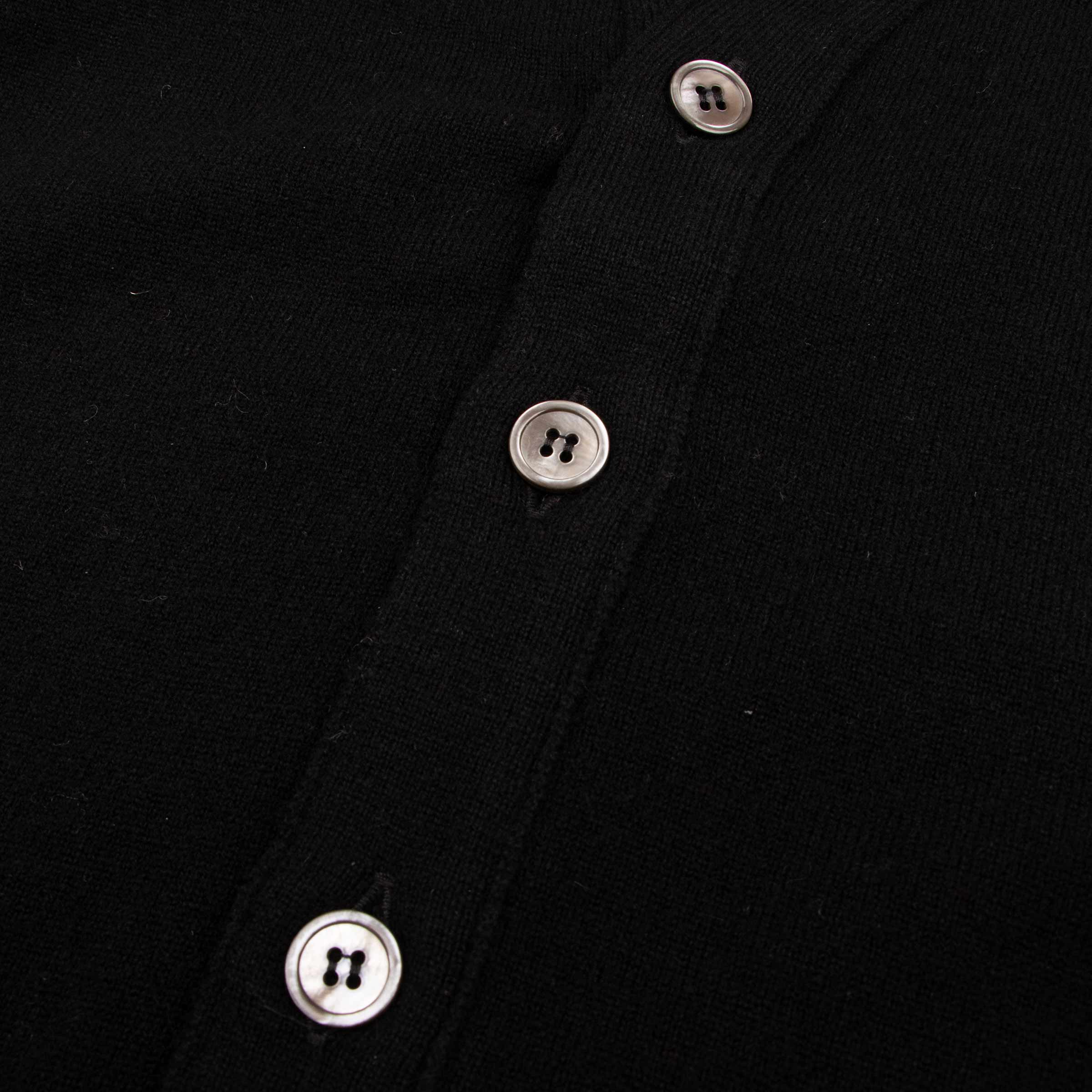 Robert Old - Black Beaulieu Cashmere Sleeveless Cardigan CASHMERE Robert Old