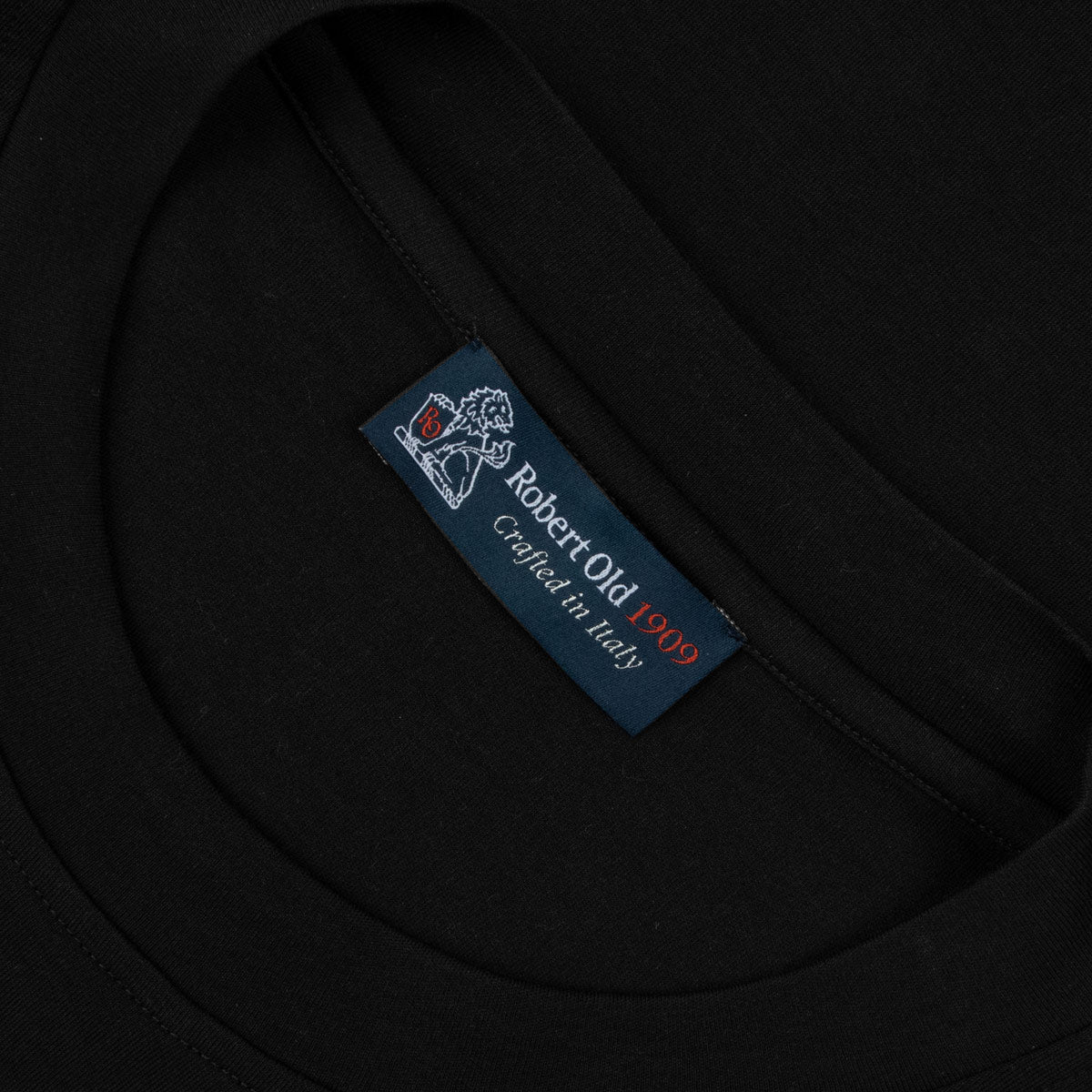 Black Italian Cotton Contemporary Fit T-Shirt