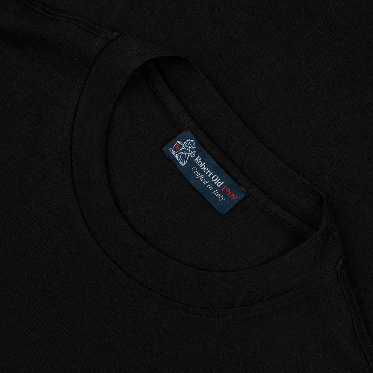 Black Italian Cotton Contemporary Fit T-Shirt