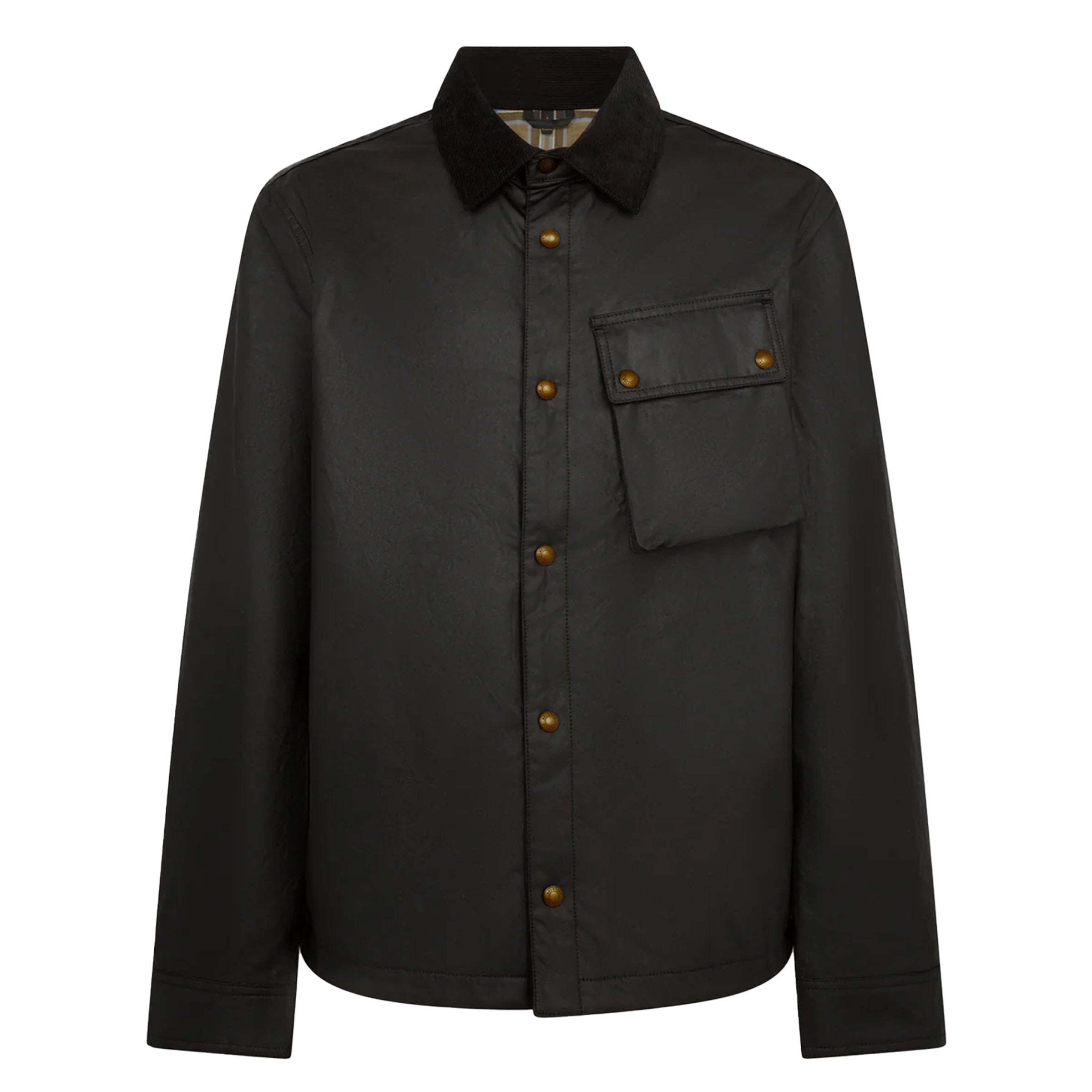 Belstaff - Black Ground Waxed Cotton Jacket BLOUSONS Belstaff