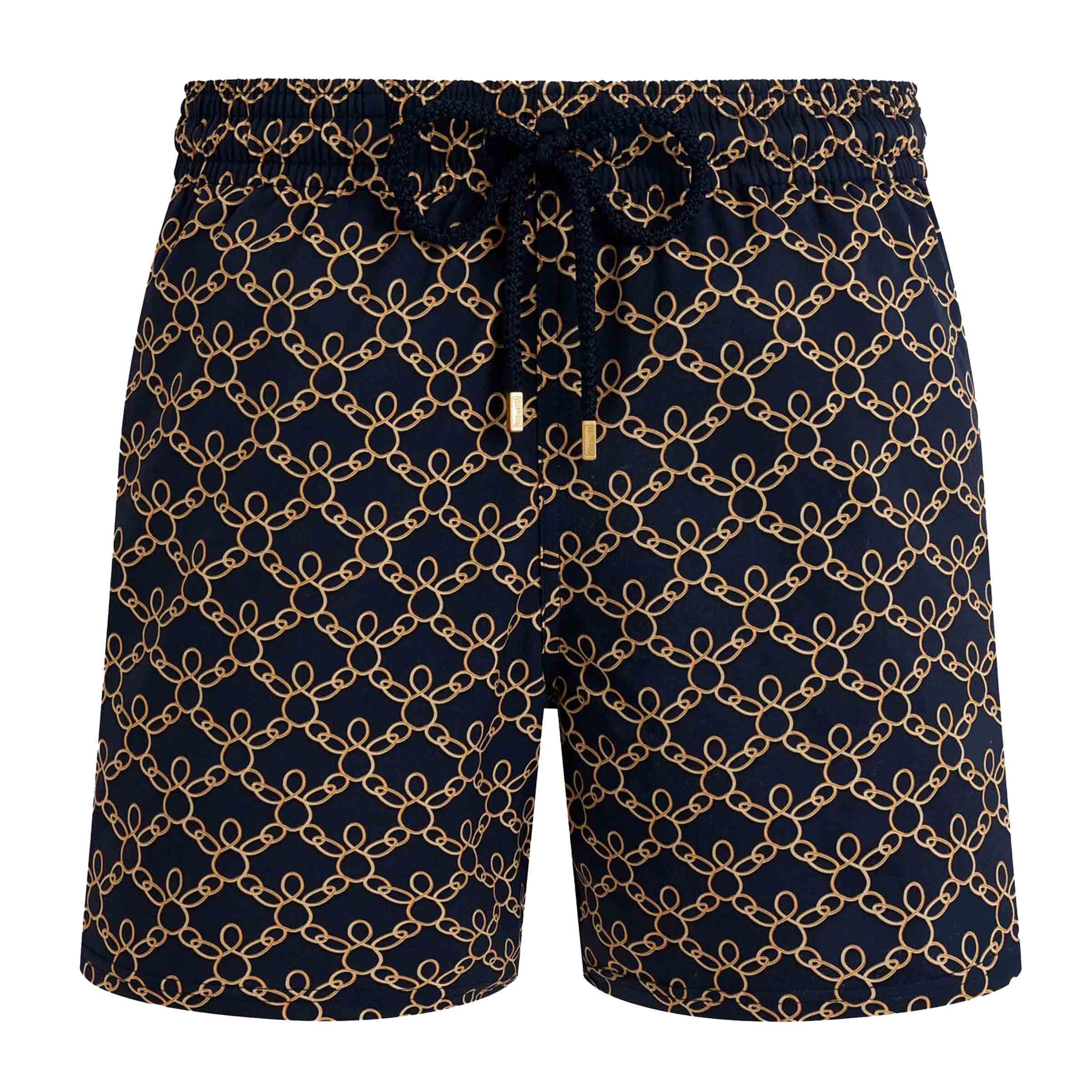 Vilebrequin - Navy Turtles Chain 'Moorise' Swim Shorts SWIMWEAR Vilebrequin