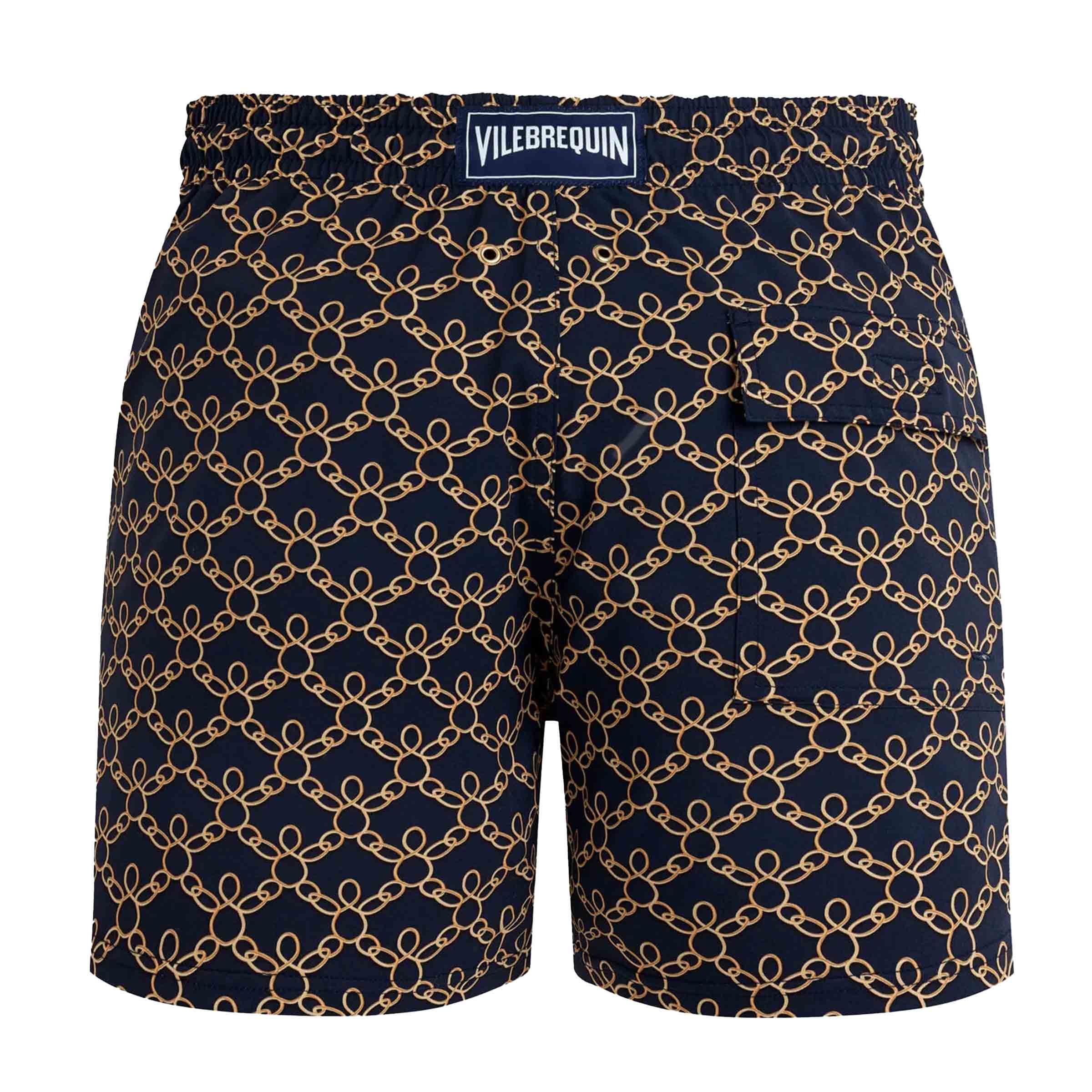 Vilebrequin - Navy Turtles Chain 'Moorise' Swim Shorts SWIMWEAR Vilebrequin