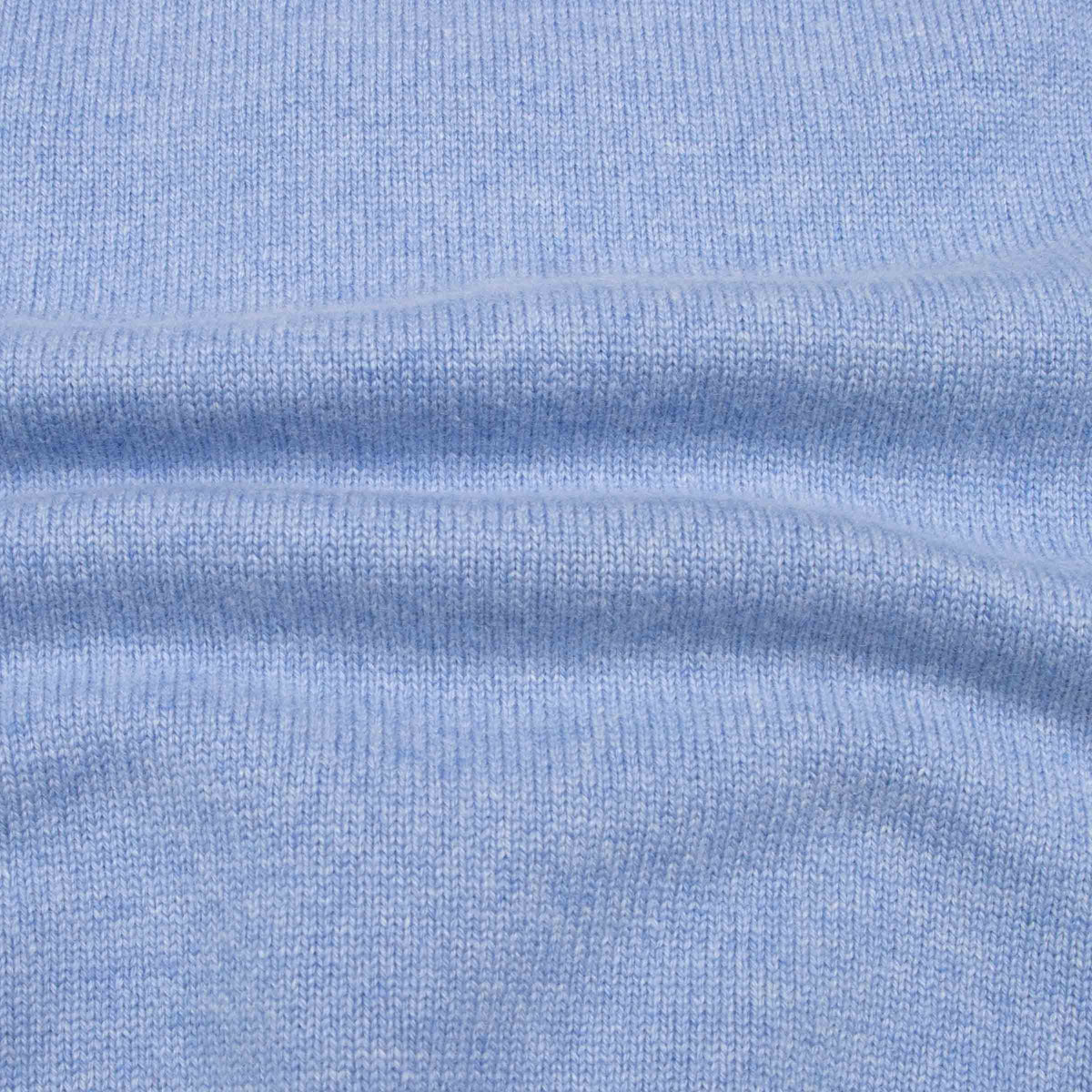 The Bowmore 1/4 Zip Neck Cashmere Sweater - Lapis Suez / White Undyed CASHMERE Robert Old