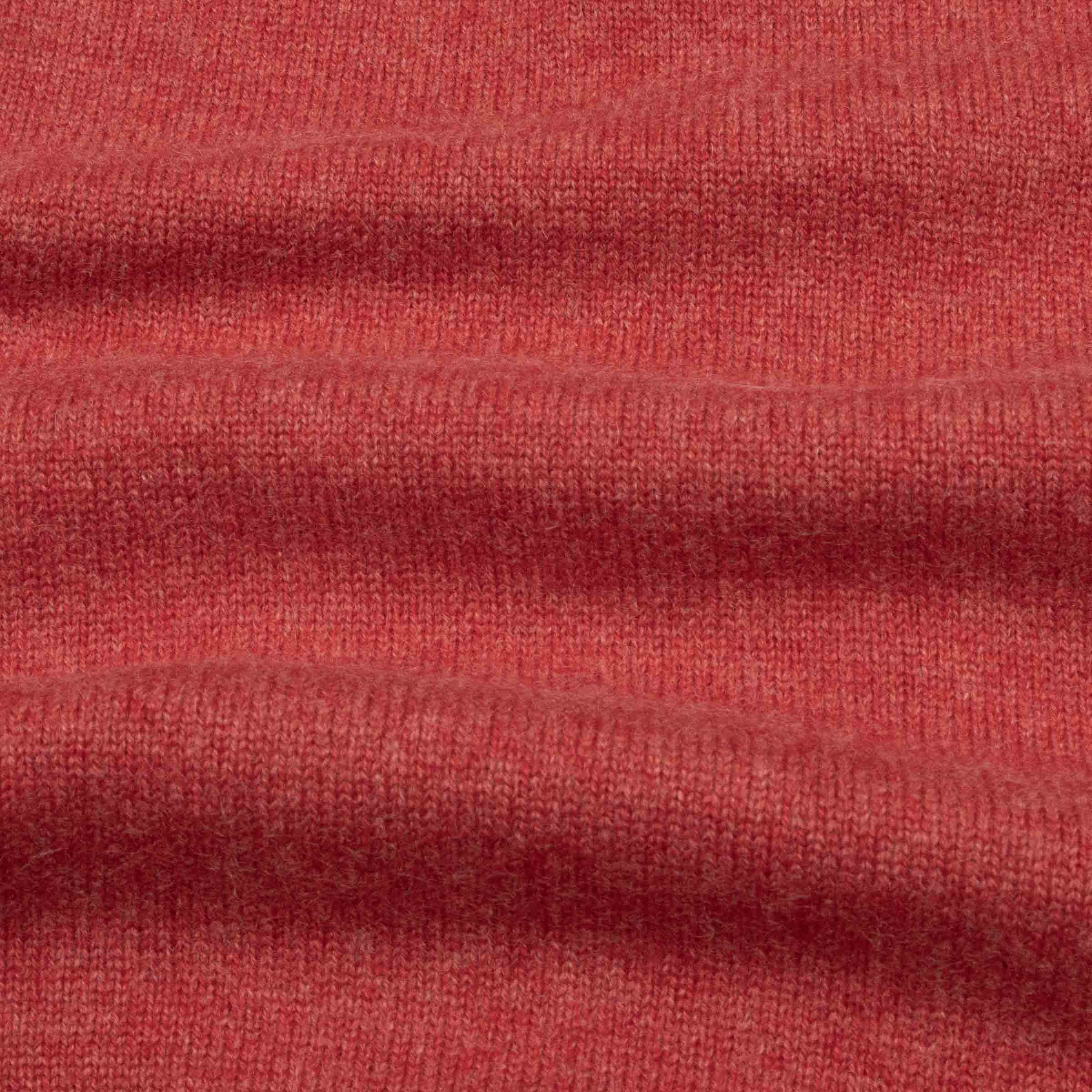 Robert Old - The Bowmore 1/4 Zip Neck Cashmere Sweater - Poppy / Lapis CASHMERE Robert Old