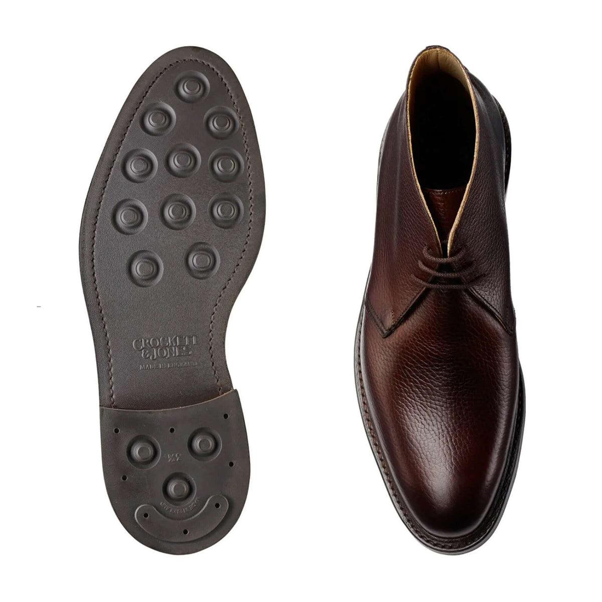Crockett & Jones - Brecon Dark Brown Country Grain Boots SHOES Crockett & Jones