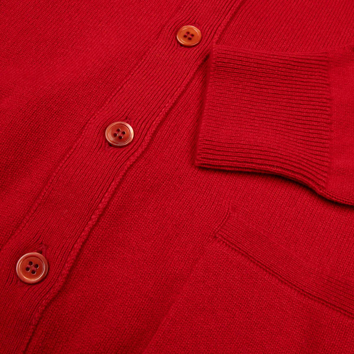 Ruby Red Mallaig 4ply Cashmere Cardigan CASHMERE Robert Old