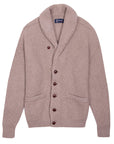 Robert Old - Dark Natural Colonial 8ply Cashmere Shawl Cardigan CASHMERE Robert Old