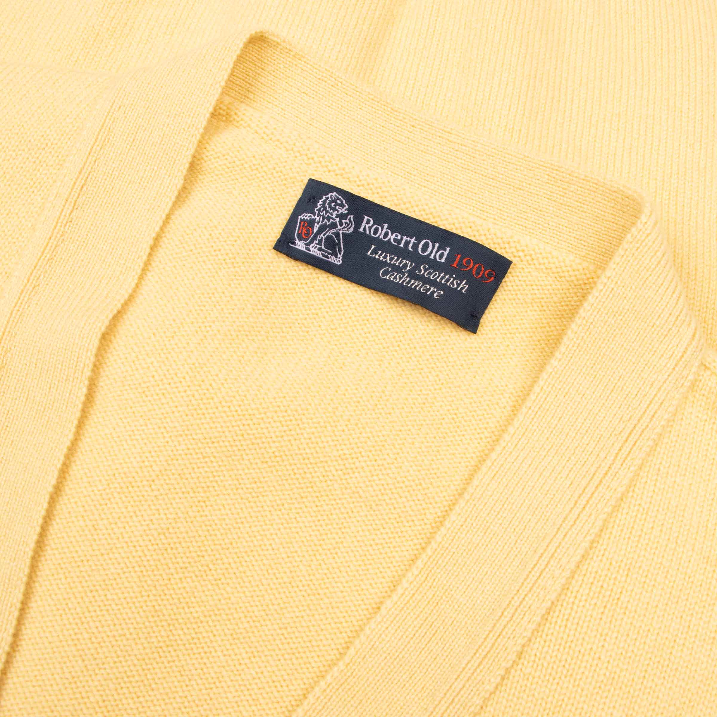 Lemon Frost Mallaig 4ply Cashmere Cardigan CASHMERE Robert Old