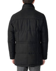 Black Italian Rain System Cashmere and Wool Padded Coat BLOUSONS Mandelli