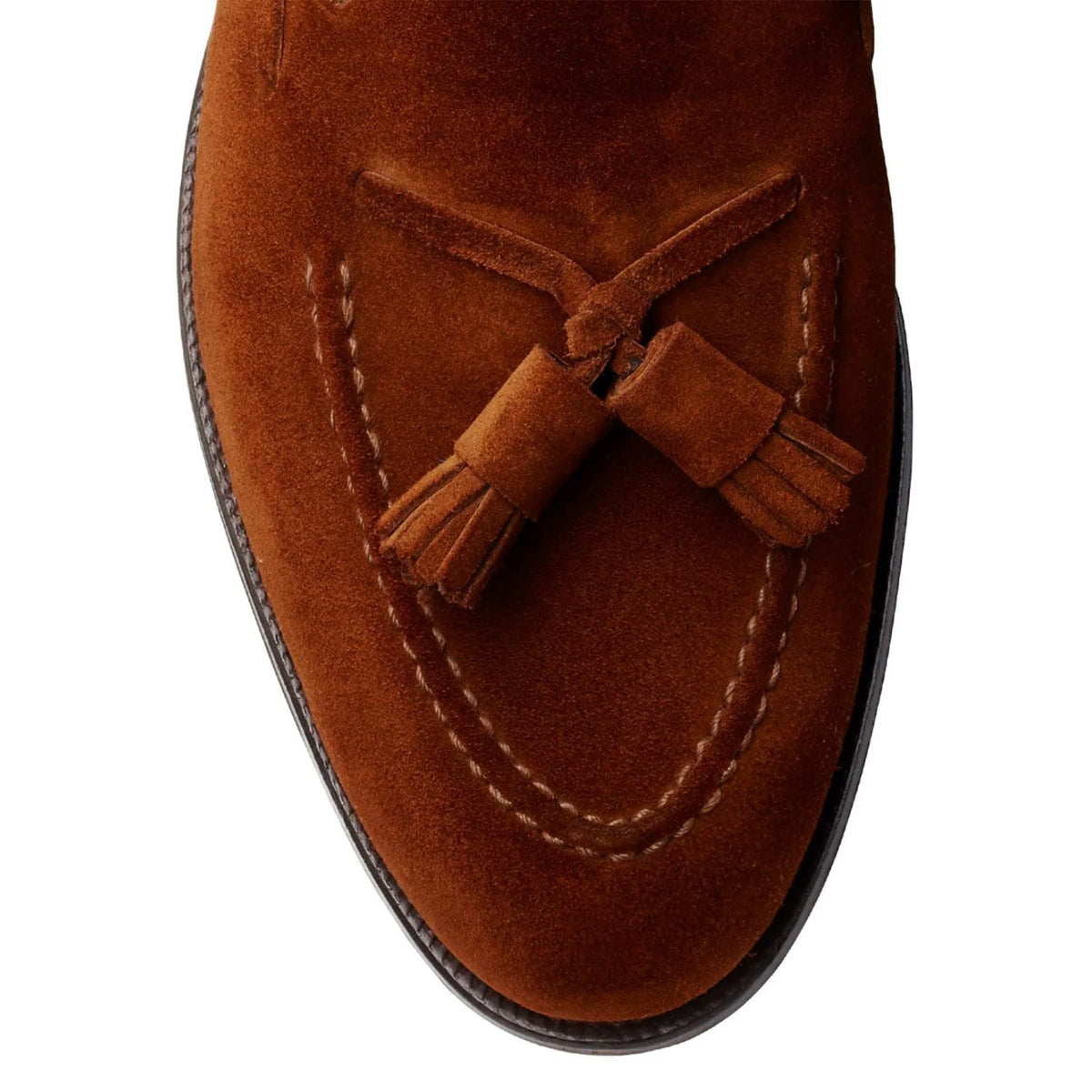 Crockett &amp; Jones - Cavendish Polo Brown Calf Suede Tassel Loafer SHOES Crockett &amp; Jones