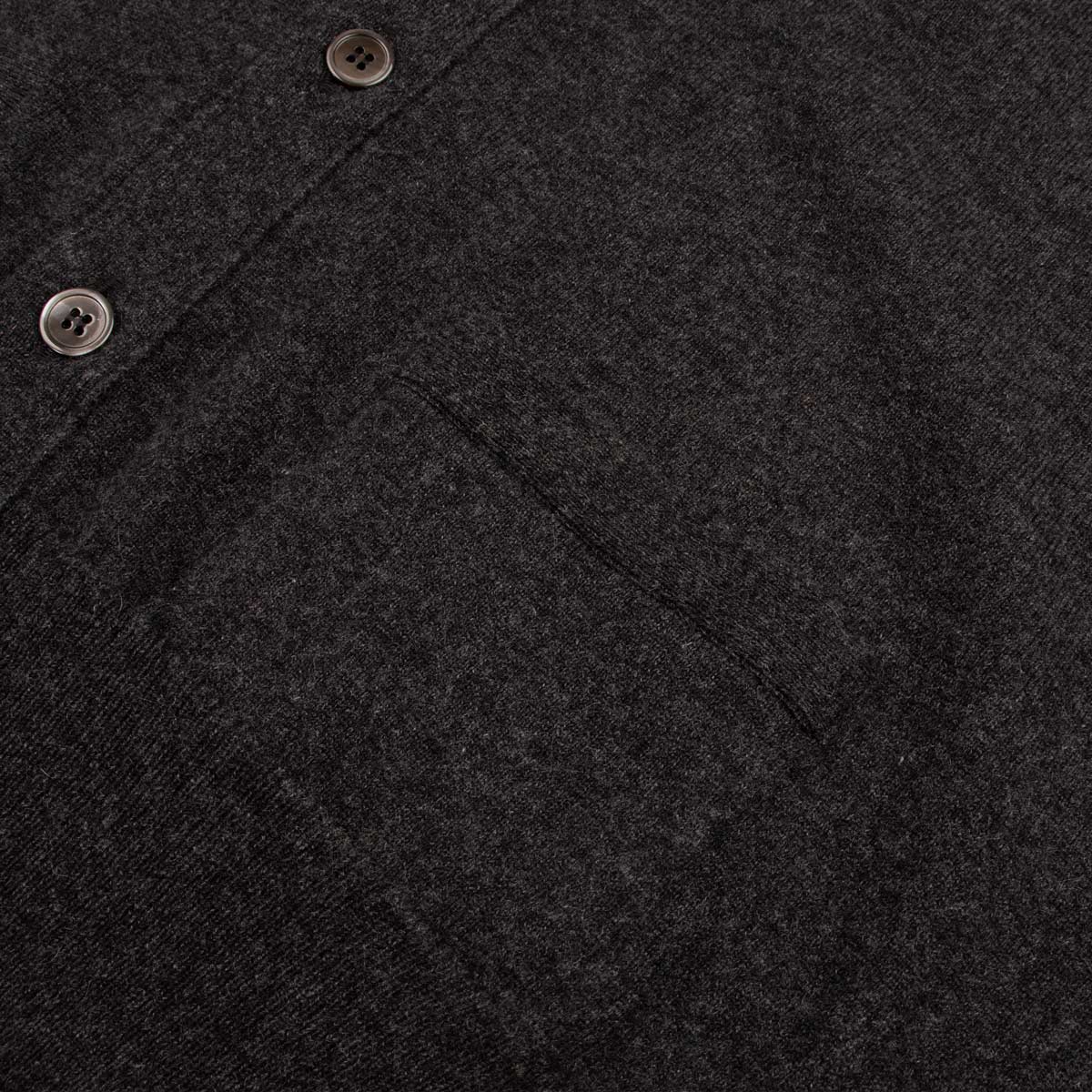 Robert Old - Charcoal Beaulieu Cashmere Sleeveless Cardigan CASHMERE Robert Old