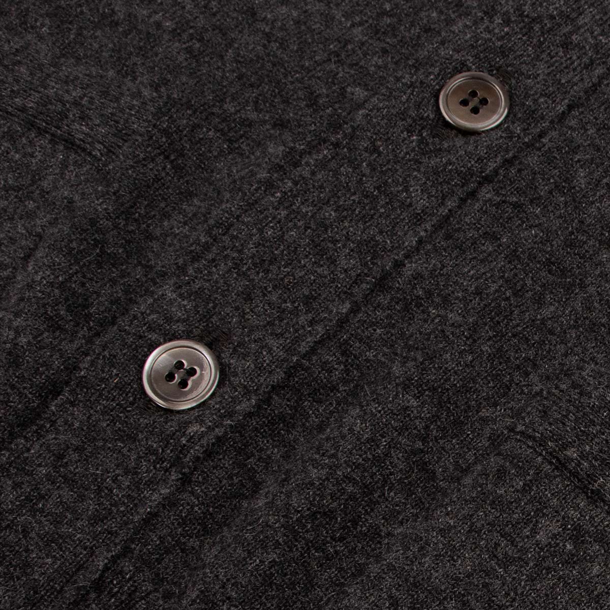 Robert Old - Charcoal Beaulieu Cashmere Sleeveless Cardigan CASHMERE Robert Old