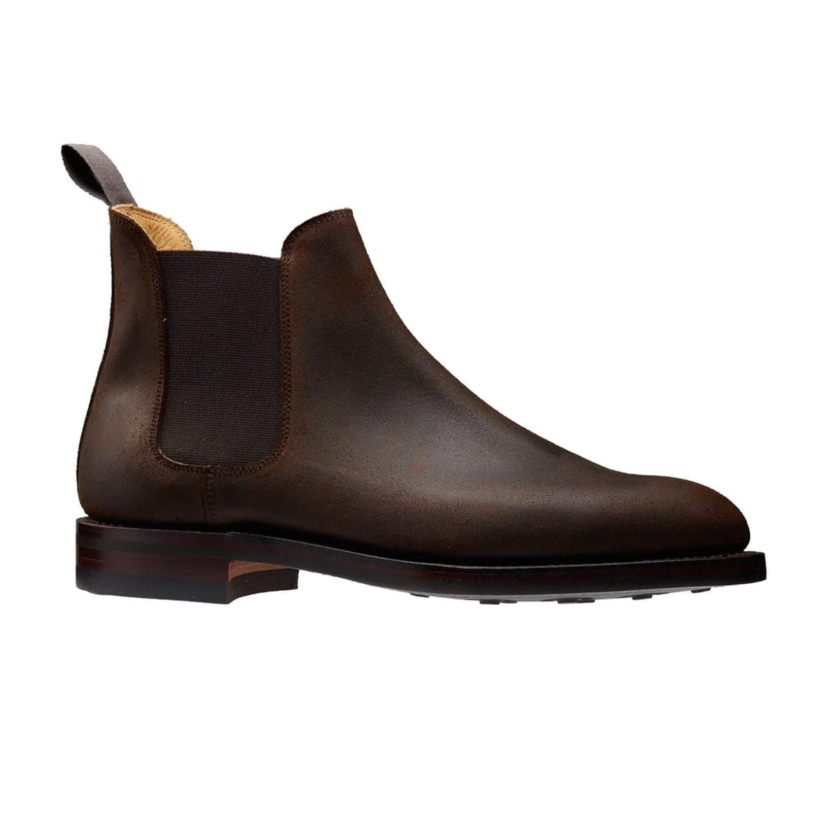 Crockett &amp; Jones - Chelsea 5 Dark Brown Rough-Out Suede Boots SHOES Crockett &amp; Jones