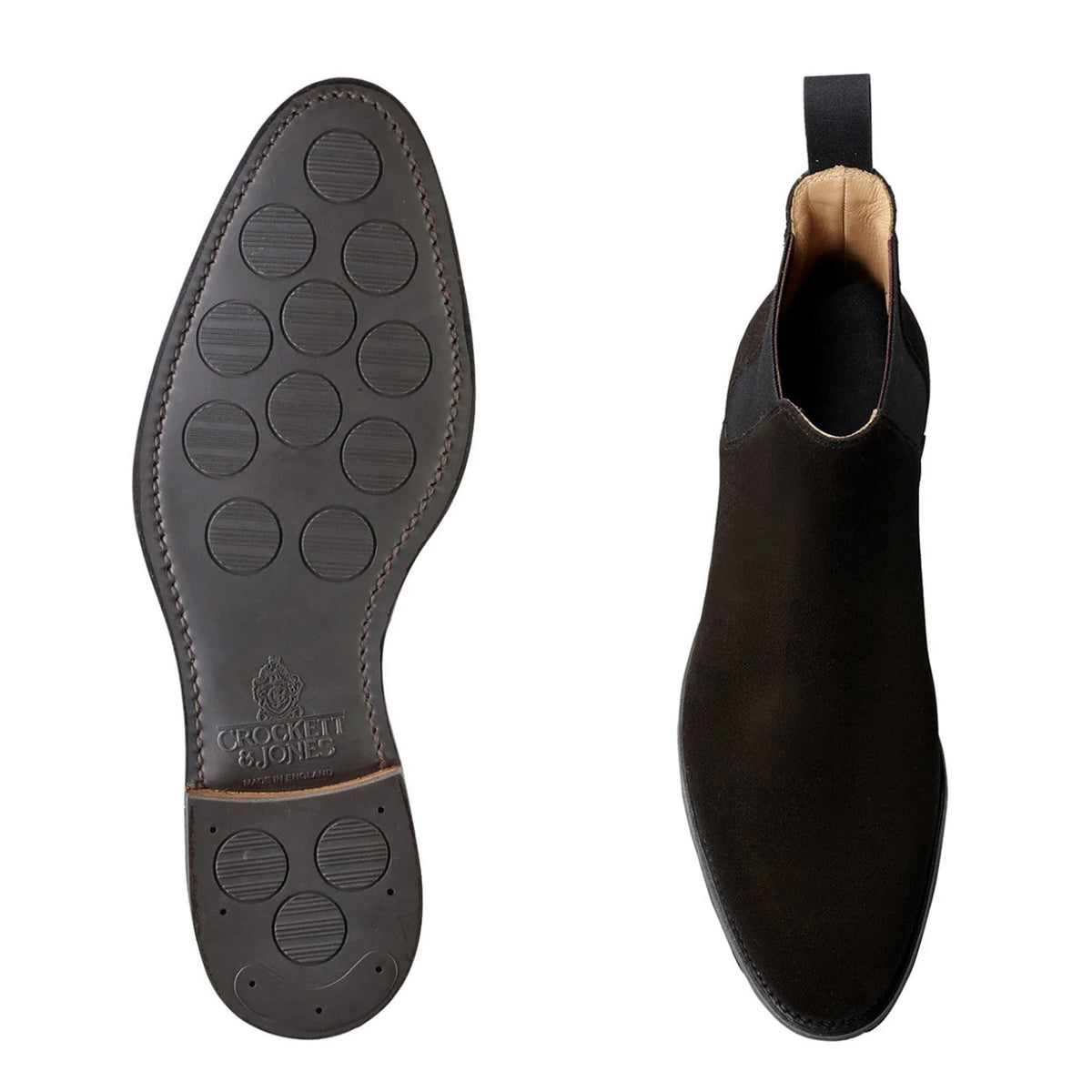 Crockett & Jones - Chelsea 8 Black Suede Boots SHOES Crockett & Jones