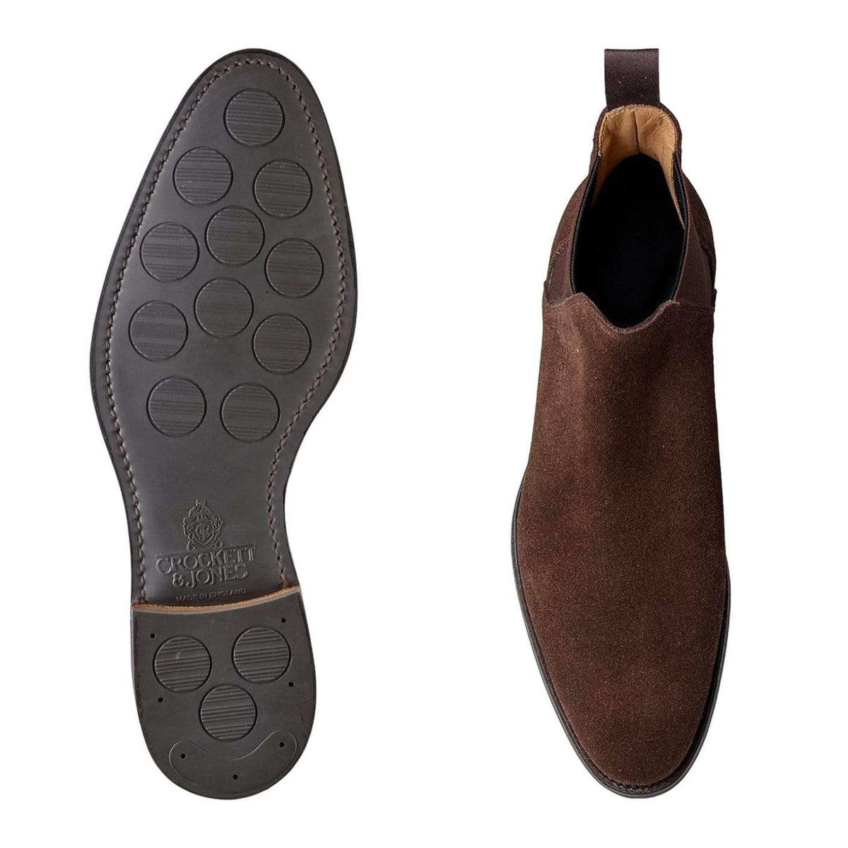 Crockett & Jones - Chelsea 8 Brown Suede Boots SHOES Crockett & Jones
