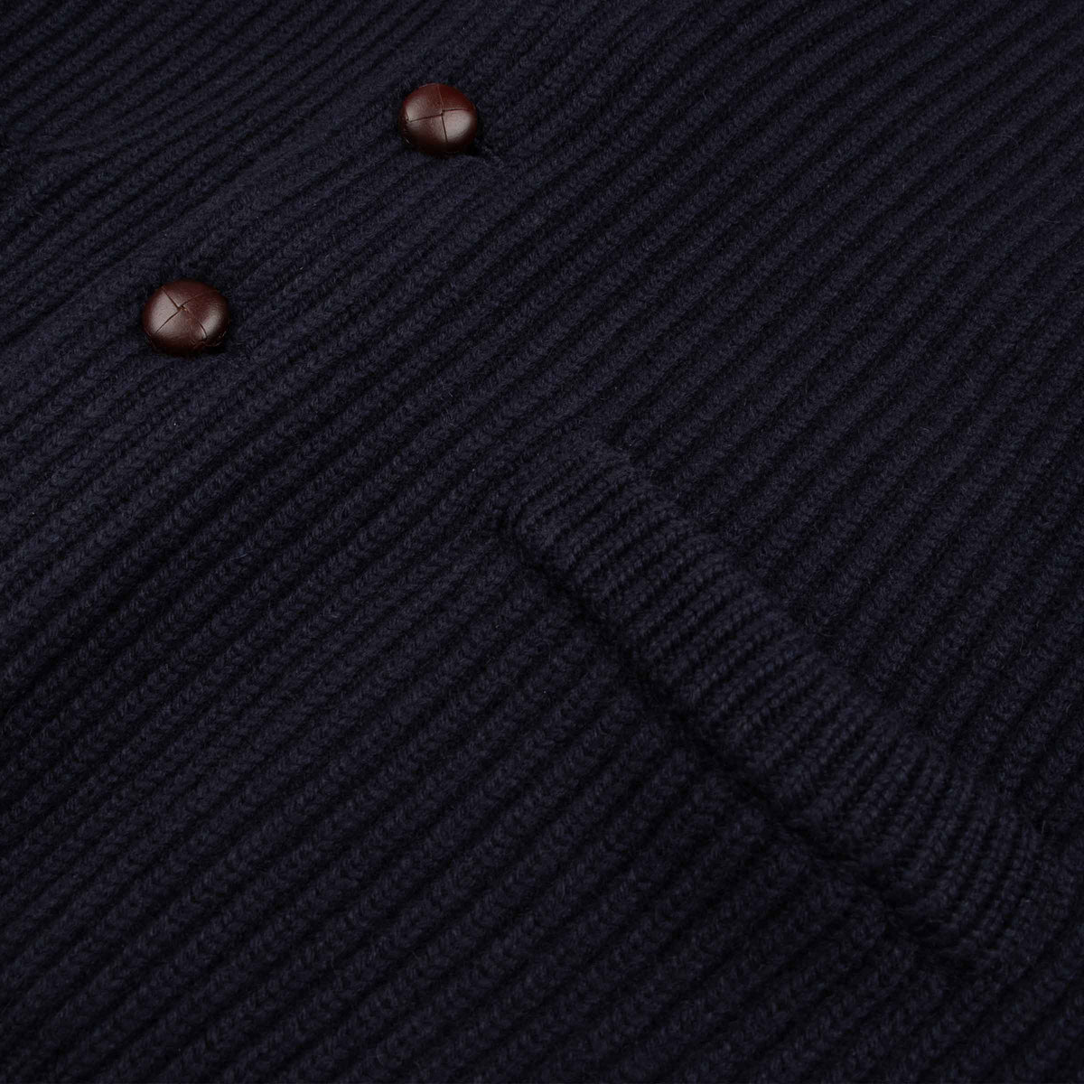 Dark Navy Colonial 8ply Cashmere Shawl Cardigan CASHMERE Robert Old