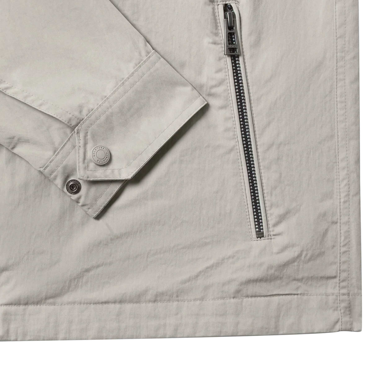 Belstaff - Cement Grey Drome Cotton Gabardine Overshirt BLOUSONS Belstaff