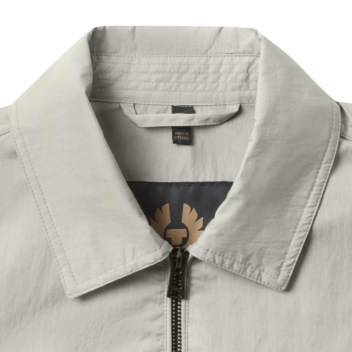 Belstaff - Cement Grey Drome Cotton Gabardine Overshirt BLOUSONS Belstaff