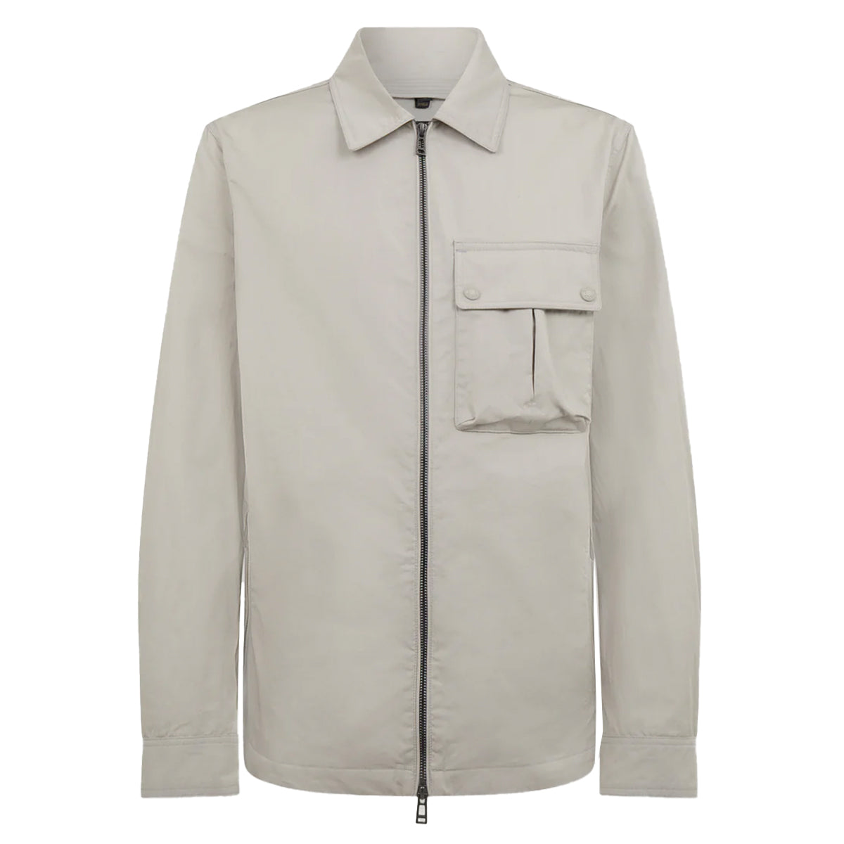 Belstaff - Cement Grey Drome Cotton Gabardine Overshirt BLOUSONS Belstaff
