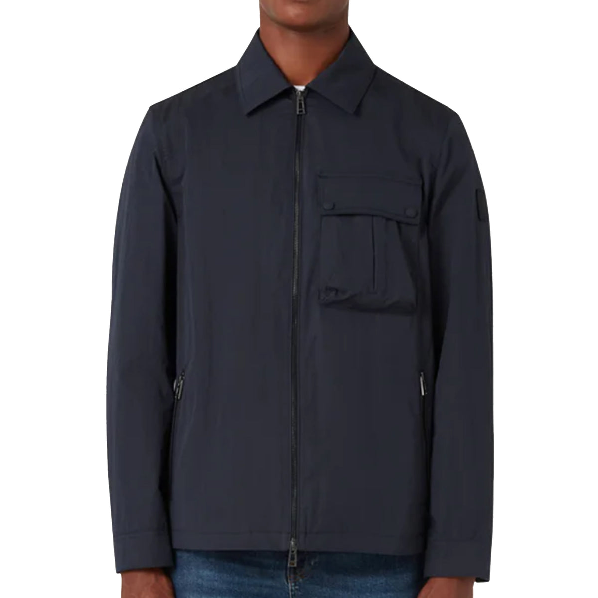 Belstaff - Dark Ink Drome Cotton Gabardine Overshirt BLOUSONS Belstaff