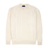White Undyed Dalmore 8ply Cashmere Cable Crew Neck CASHMERE Robert Old