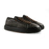 Santoni - Dark Brown Tumbled Leather Fur-lined Sneaker SHOES Santoni