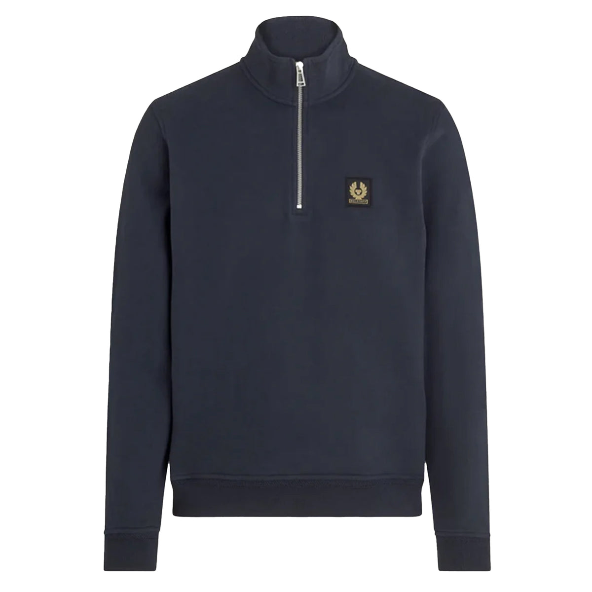 Belstaff - Dark Ink Quarter Zip Cotton Sweatshirt SWEATS Belstaff