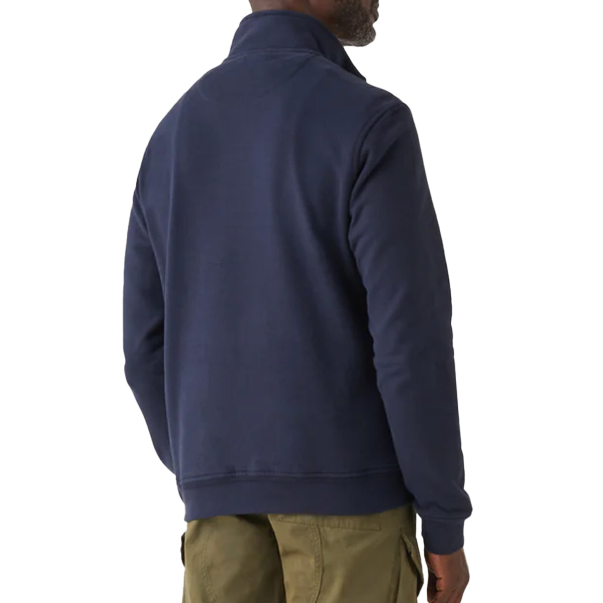 Belstaff - Dark Ink Quarter Zip Cotton Sweatshirt SWEATS Belstaff
