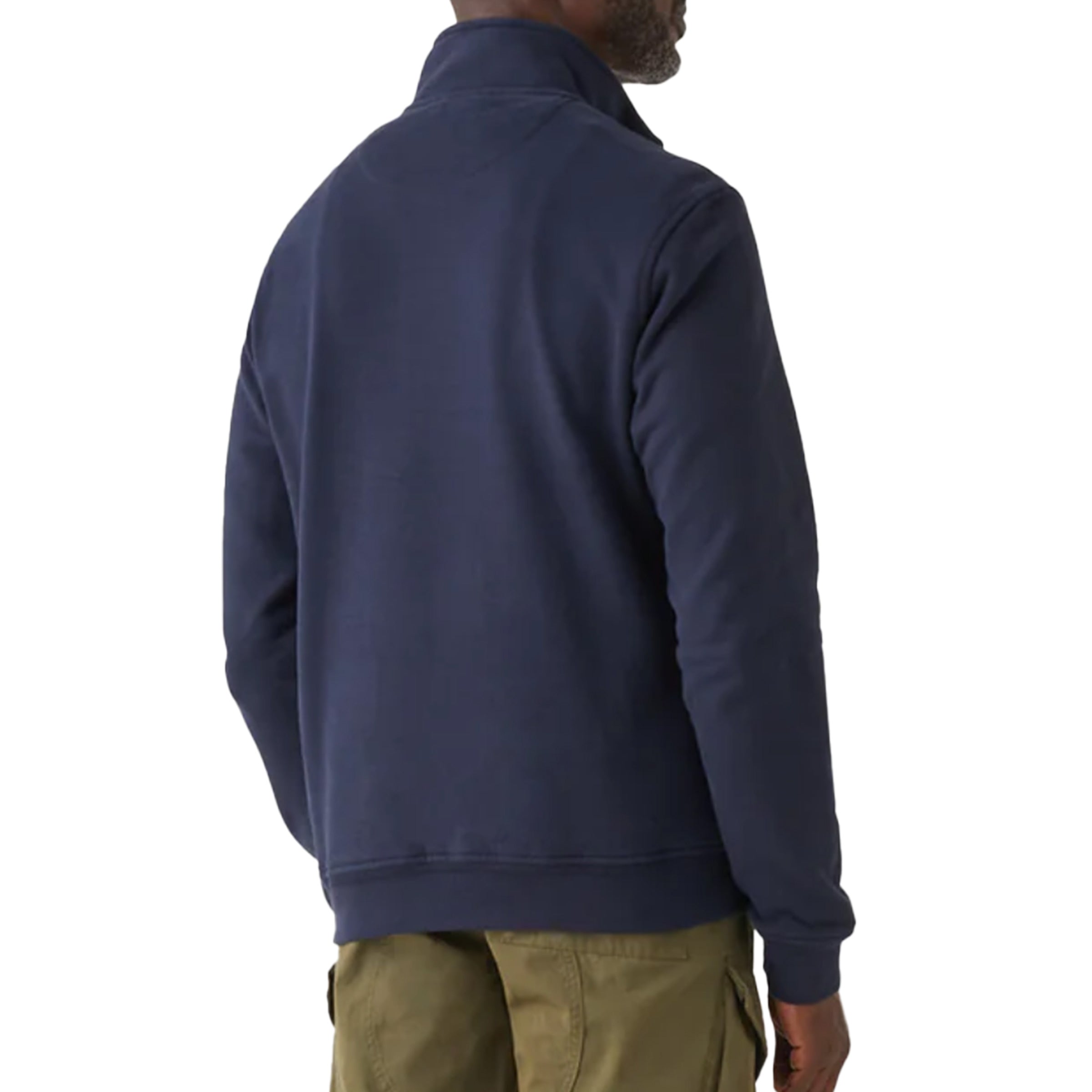 Belstaff - Dark Ink Quarter Zip Cotton Sweatshirt SWEATS Belstaff
