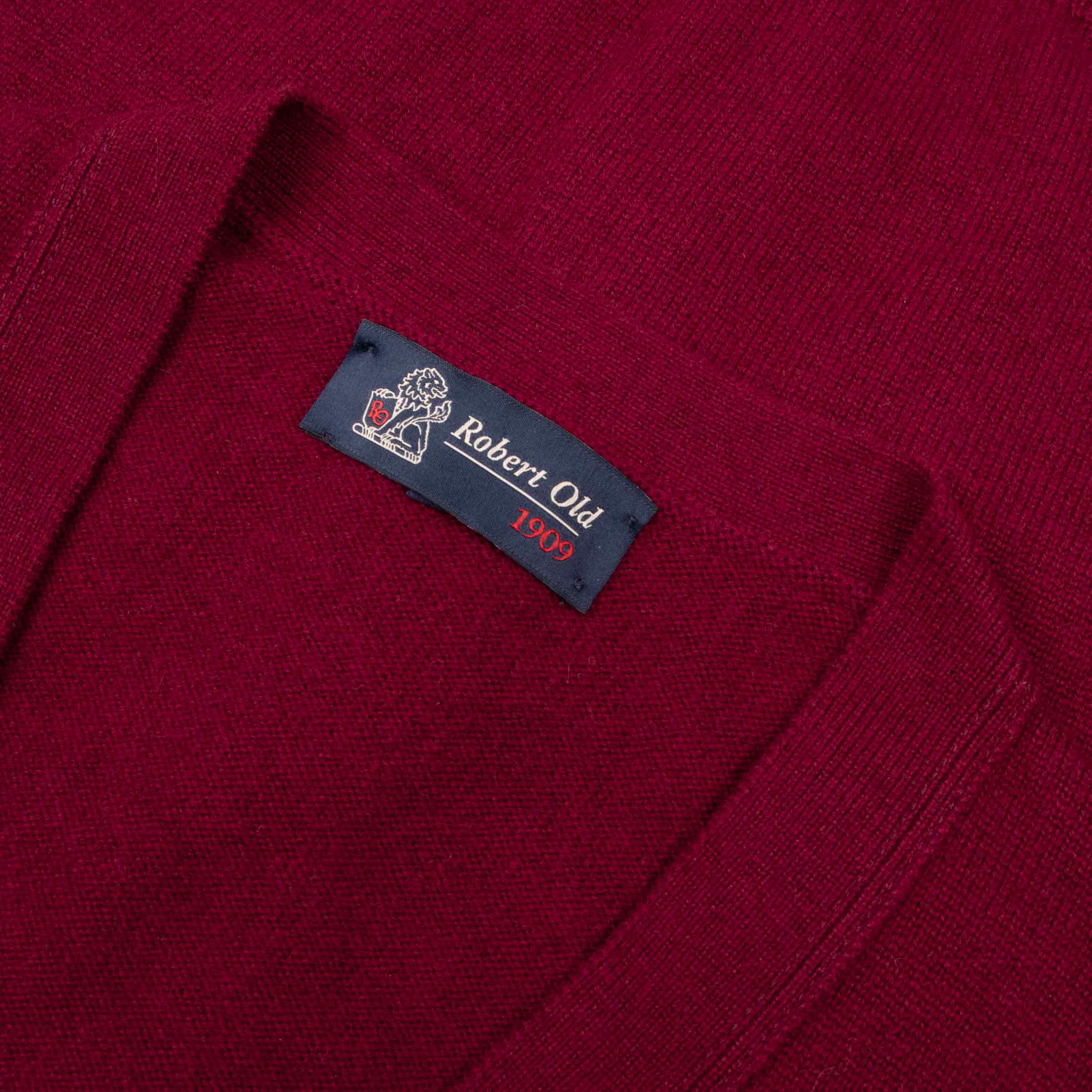 Claret Red Mallaig 4ply Cashmere Cardigan CASHMERE Robert Old