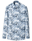 Eton - Blue Handpainted Motif Signature Twill Contemporary Fit Shirt L/S SHIRTS Eton