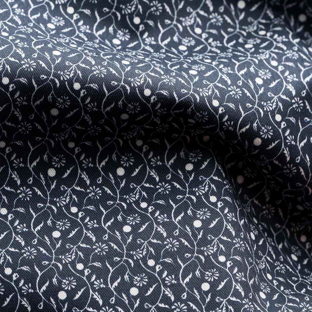 Eton - Dark Blue Micro Floral Signature Twill Slim Fit Shirt L/S SHIRTS Eton