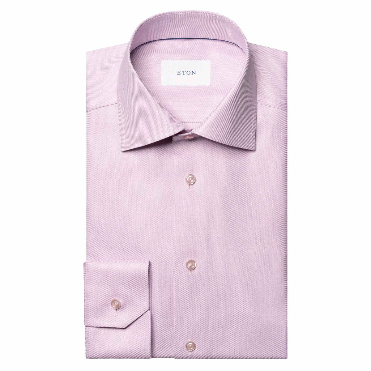 Eton - Pink Semi-Solid Signature Twill Contemporary Fit Shirt L/S SHIRTS Eton