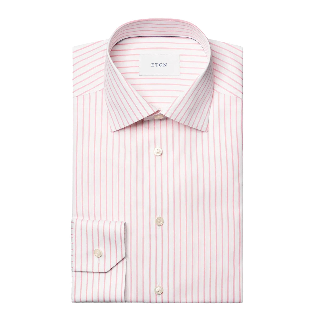 Eton - Pink Striped Signature Twill Slim Fit Shirt L/S SHIRTS Eton