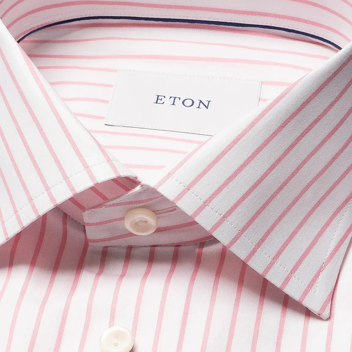 Eton - Pink Striped Signature Twill Slim Fit Shirt L/S SHIRTS Eton